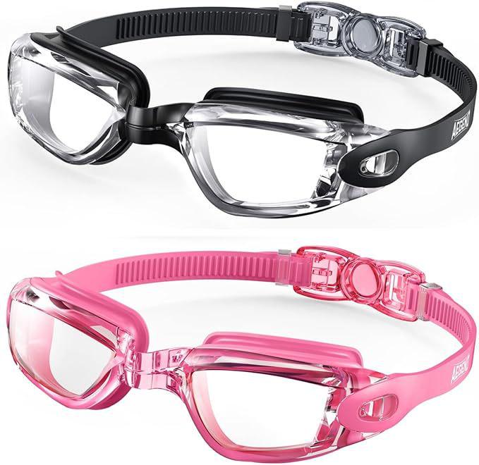 Custom HD Anti-Pinch Swim Cap & Foldable Goggles Set with Nose Clip & Earplugs