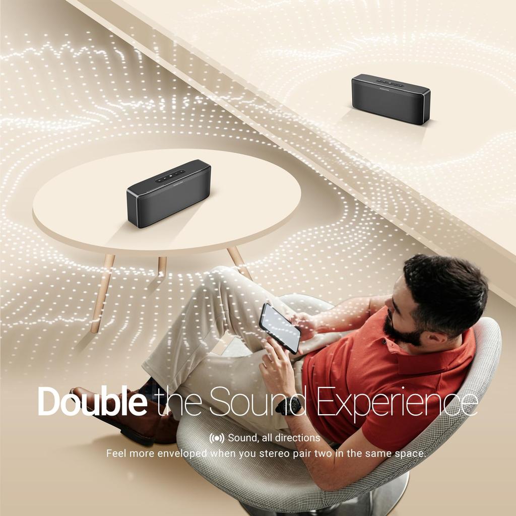 BOGASING S8 Pro Max Bluetooth Portable Wireless Speaker with Powerful HiFi Sound Loud Deep Fully Wireless Stereo USB and TF Card Support Speaker,