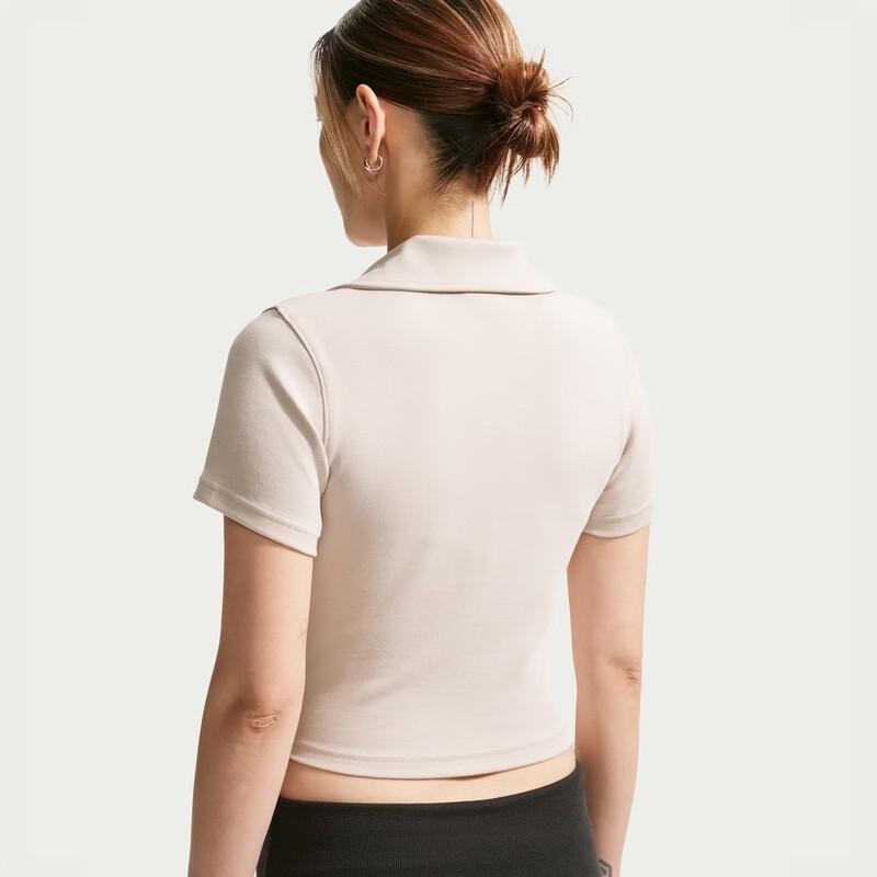 Nike Women's Essential Short Sleeve Cropped Polo Shirt