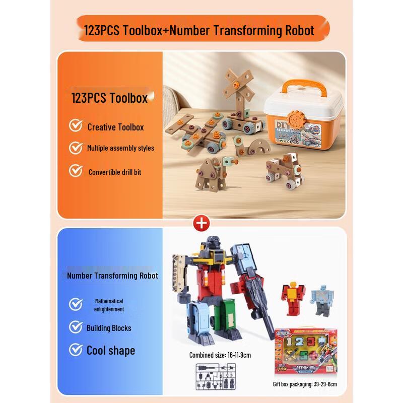 HANDUNYOU Digital Transforming Robot & DIY Toy Set