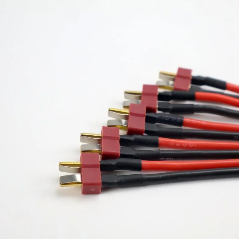 T-Type Plug Connector Male/Female 10cm 14AWG Flexible Silicone Wire for Remote Control Models Quadcopter Lithium Polymer Battery