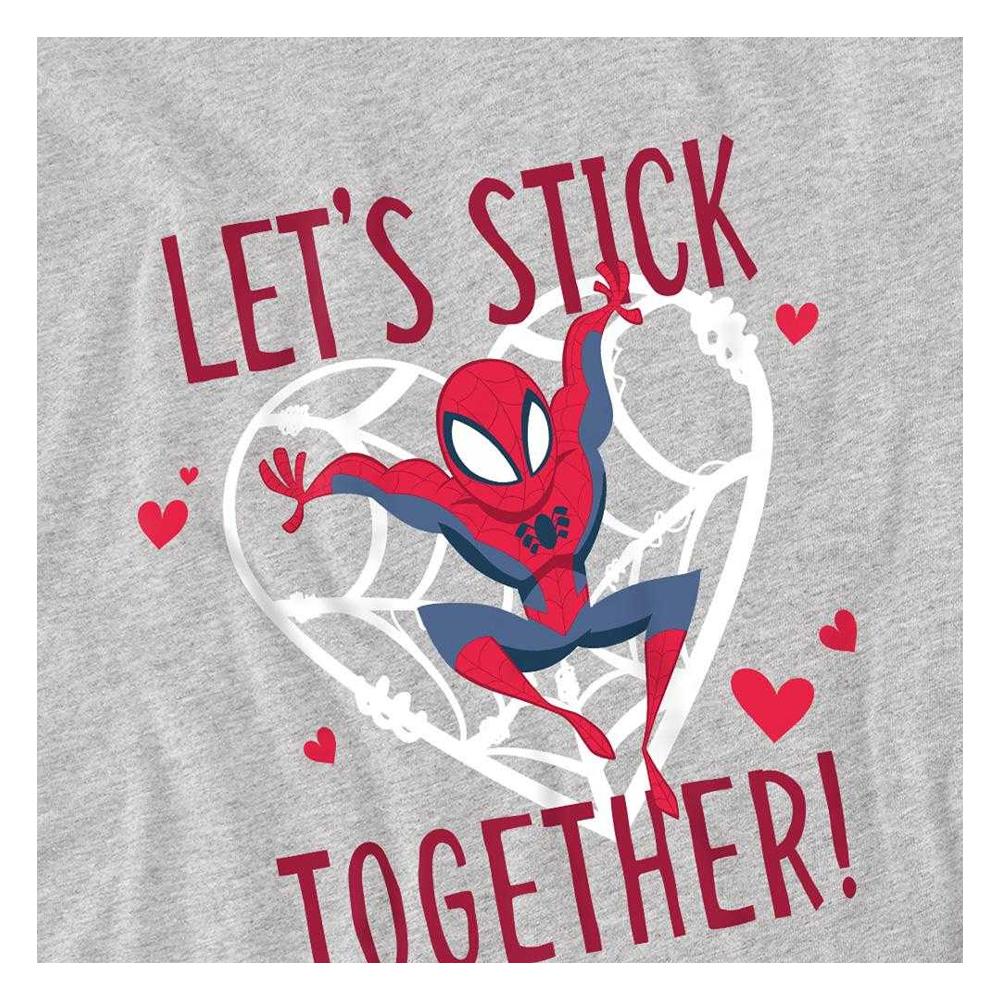 Spider-Man Childrens/Kids LetÂ´s Stick Together Valentine`s Day Sweatshirt