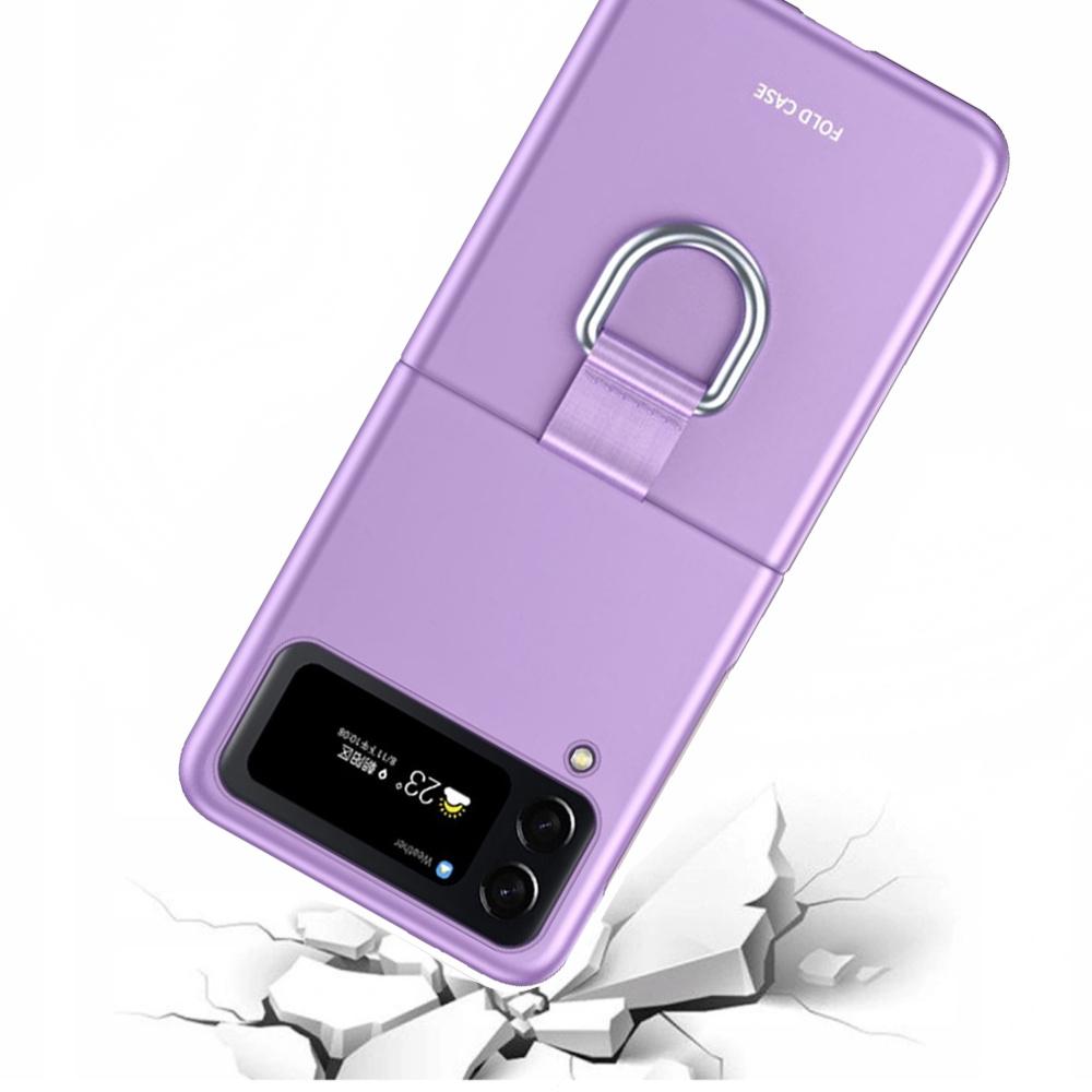Ring Holder Case for Samsung Galaxy Z Flip4 5G, Purple