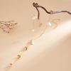 Irregular Design Tassel Necklace Hammered Texture Y-shaped Necklace Long Necklace  Vacation Style