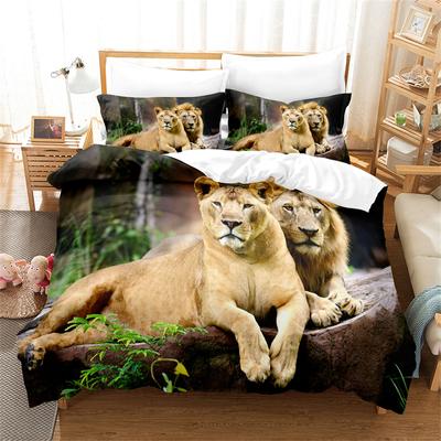 Lví, Tygří, Leopardí Povlečení Chlapecké Sady Povlaku na Přikrývku 3d Velikost Queen Módní Potisk Povlak na Přikrývku Povlečení Sady na Postel