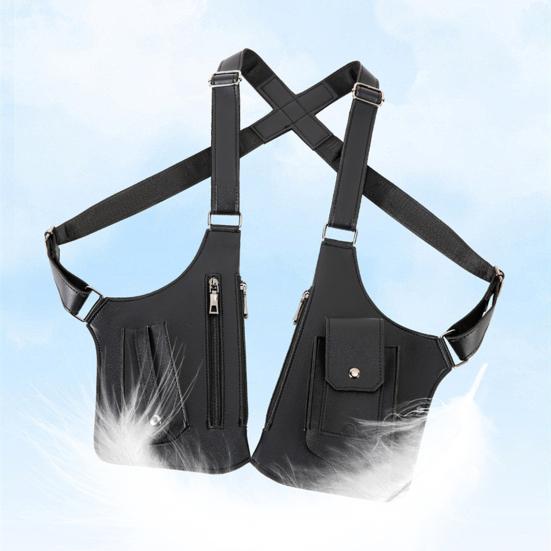 Anti-Theft Shoulder Bag Security Backpack Slim Crossbody Hidden Underarm Chest Pack with Adjustable Straps Compact Travel Organizer