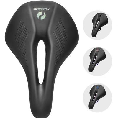 PLSELIS Explosive Bicycle Seat Cushion, Mountain Short Nose Hollow and Breathable, Waterproof, Non-slip and Shock-absorbing Comfortable Saddle