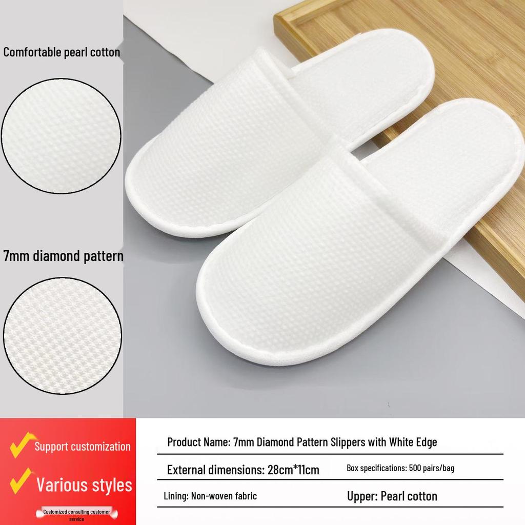Verdickte Vlies-Einwegpantoffeln für Hotel, B&B, Zuhause, Gäste und Reisen - Waschbar