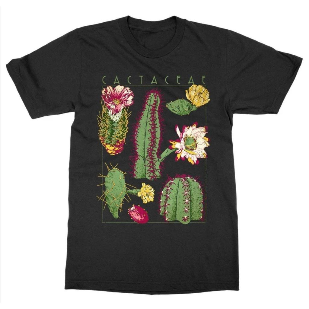 Kaktus Botanischer Garten Pflanze Druck Kunst Botanik Blüte Frucht Blume Wachsen Neu Mode 100% Baumwolle für Mann Christliches T-Shirt