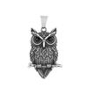 Fashion Owl Pendant Chain Punk Hip Hop Viking Animal Necklaces Amulet for Men Women Charms Stainless Steel Jewelry