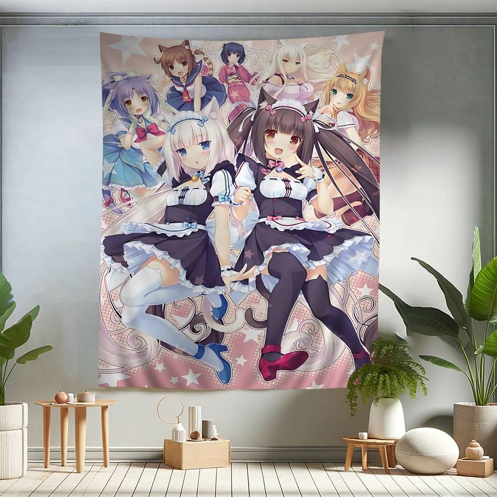Anime NEKOPARA Hanging Bohemian Tapestry Bohemian Wall Tapestries Mandala Kawaii Room Decor