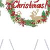 5D DIY Full Drill Garland Christmas Special Shaped Crystal Wreath Kit Diamond Wall Decor Wreath for Home Window Door Decor Gift