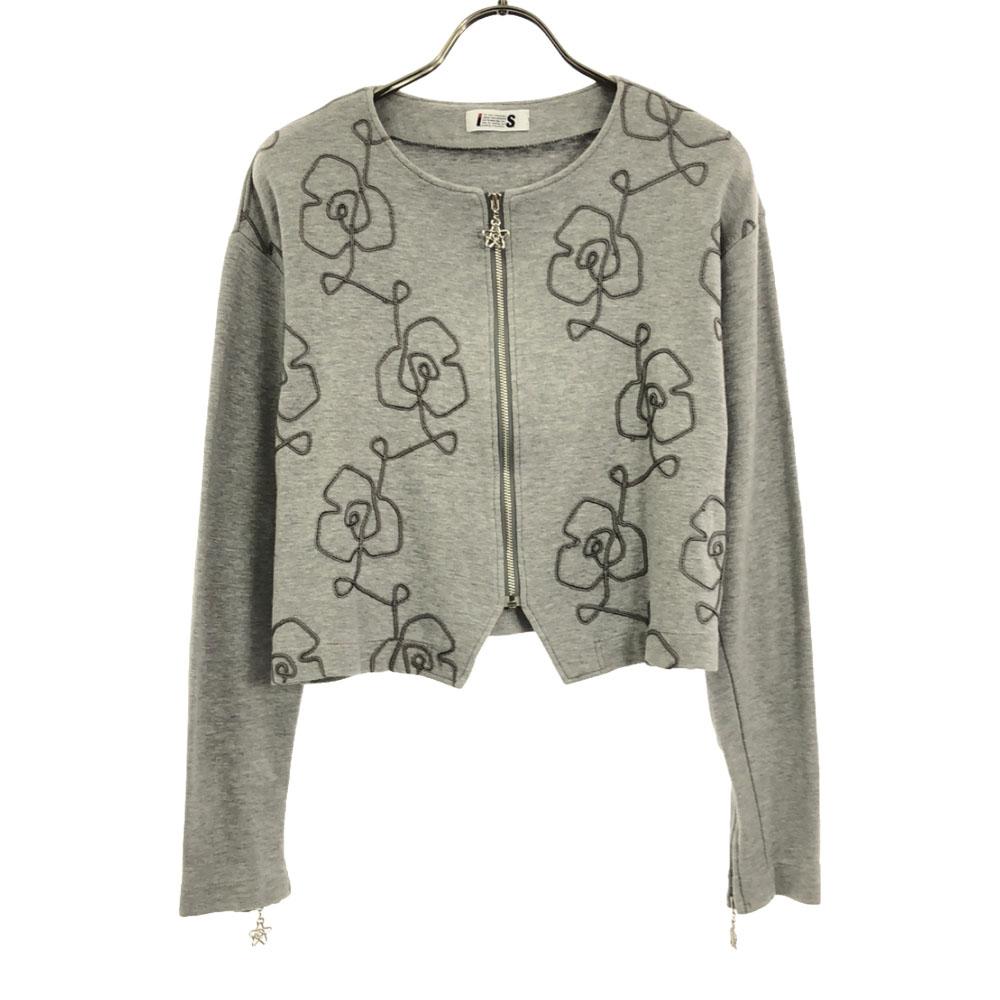

ISSEY MIYAKE IS Made in Japan Floral pattern embroidery sweat No color jacket Women Used