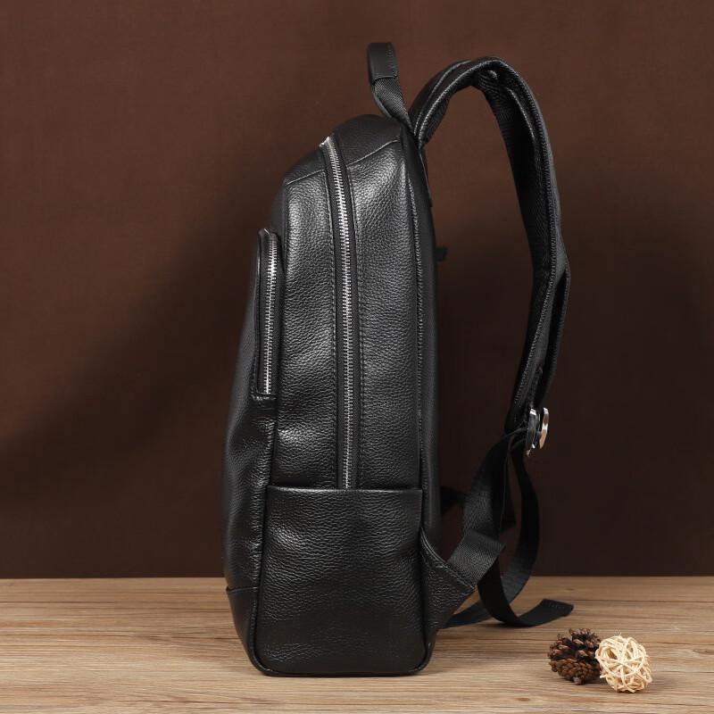 Lishen Men's Large Capacity Leather Business Backpack