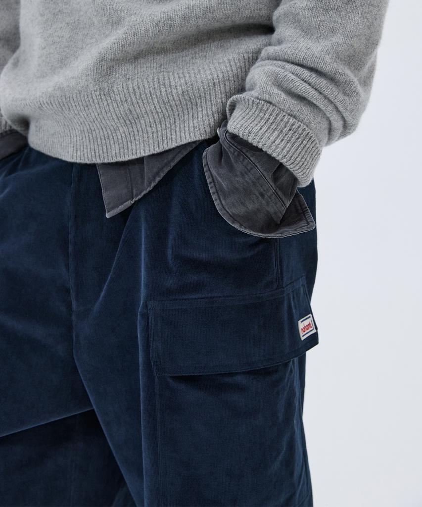 NOHANT Corduroy Utility Cargo Pants Navy