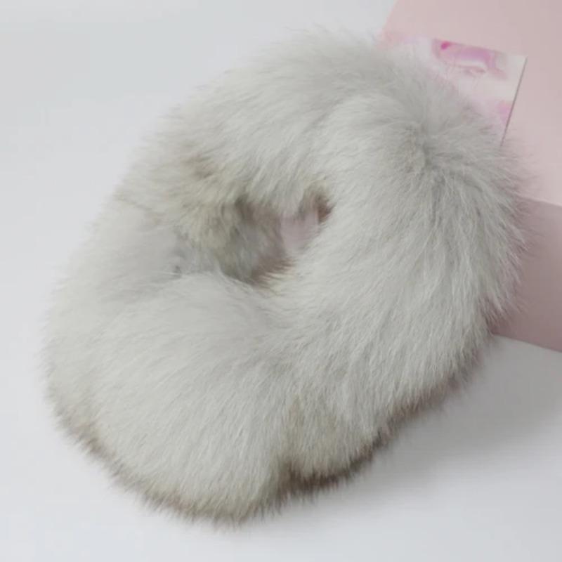 New Real Fox Fur Earmuffs For Winter Women Warm Natural Raccoon Fur Earmuffs Girls Ear Warmer Genuine Fur Scarves Plush Ear Muff