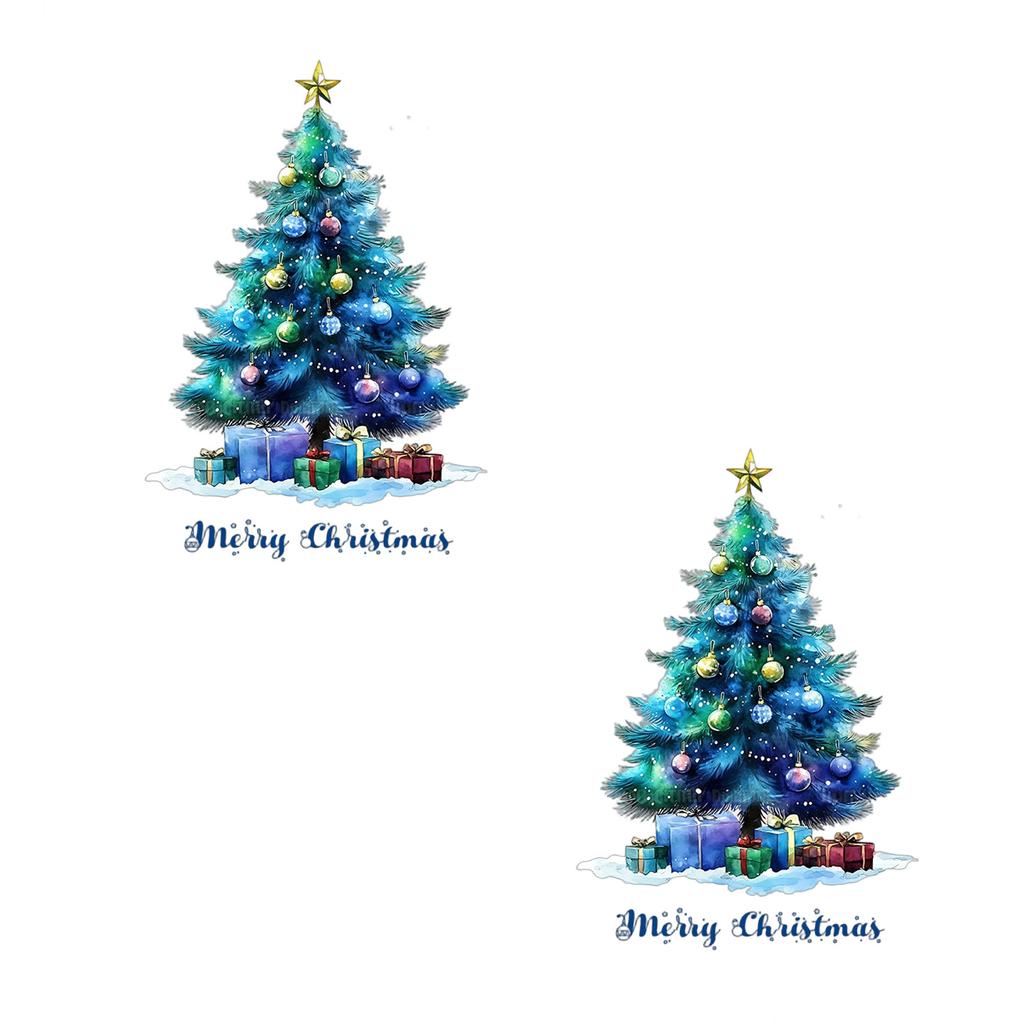 Christmas Window Clings Ball Pine Needle Window Decal Static Window Stickers Christmas Decorations for Holiday Party