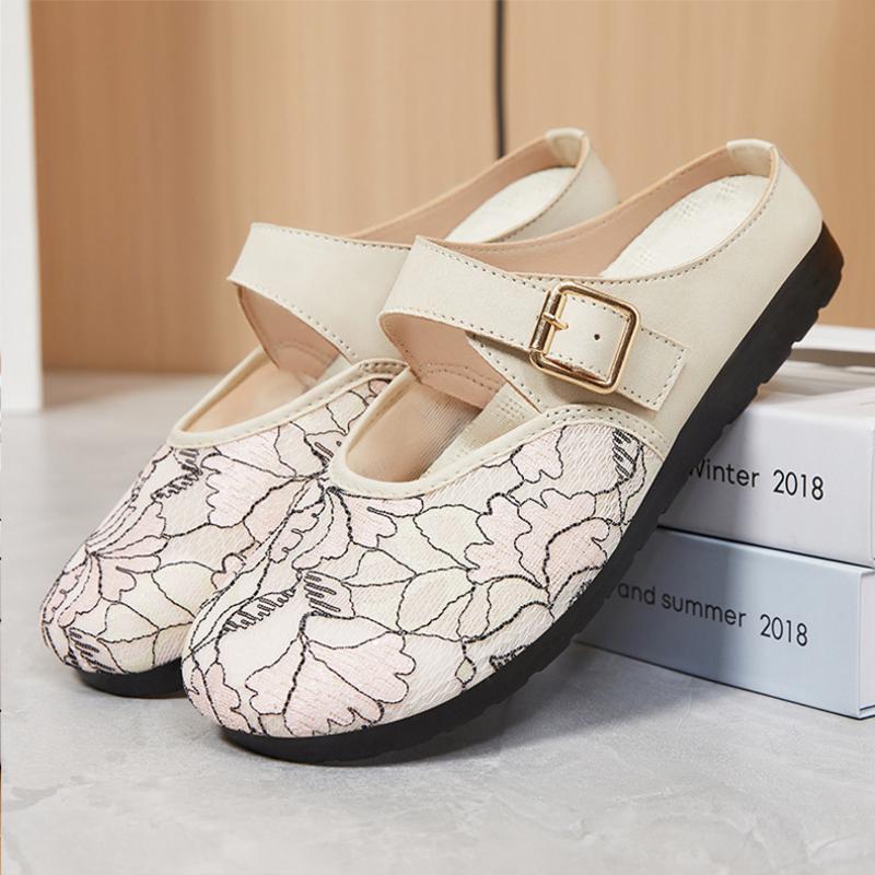 Fashion New Women's Platform Sandals for Moms Summer Breathable Slippers Non-Slip Sole Wide Fit Walking Shoes Outdoor Slides for Women