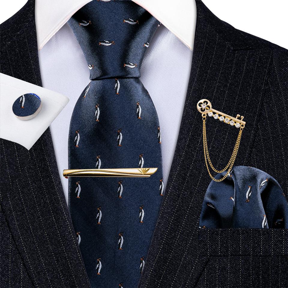 Barry.Wang Hombre Paisley Corbata Corbata Dorada Barra Broche Hanky Gemelos  Set para Citas de Boda Formal Compra barata en Joom, image size:960x960