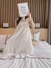 Summer Women's Cotton Spaghetti Strap Nightgown - Sweet, Loose, Mid-Length Dress