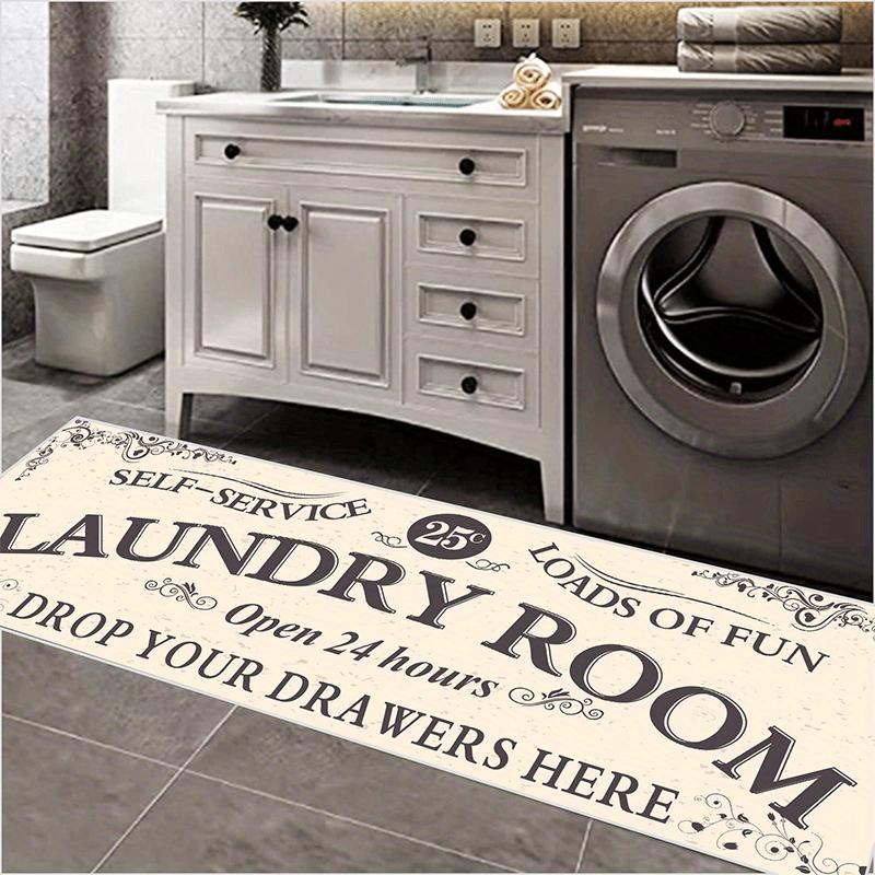 1 Stück rutschfeste, wasserdichte, ölbeständige und schmutzabweisende Wäschebodenmatte – maschinenwaschbar und wasserabsorbierend.