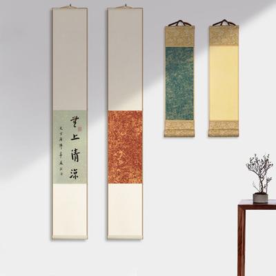 Self-made Gifts Art Supplies Gilded Rice Paper Scroll Blank Hanging Scroll Mini Batik Trumpet Scroll Painting Drawing Paper