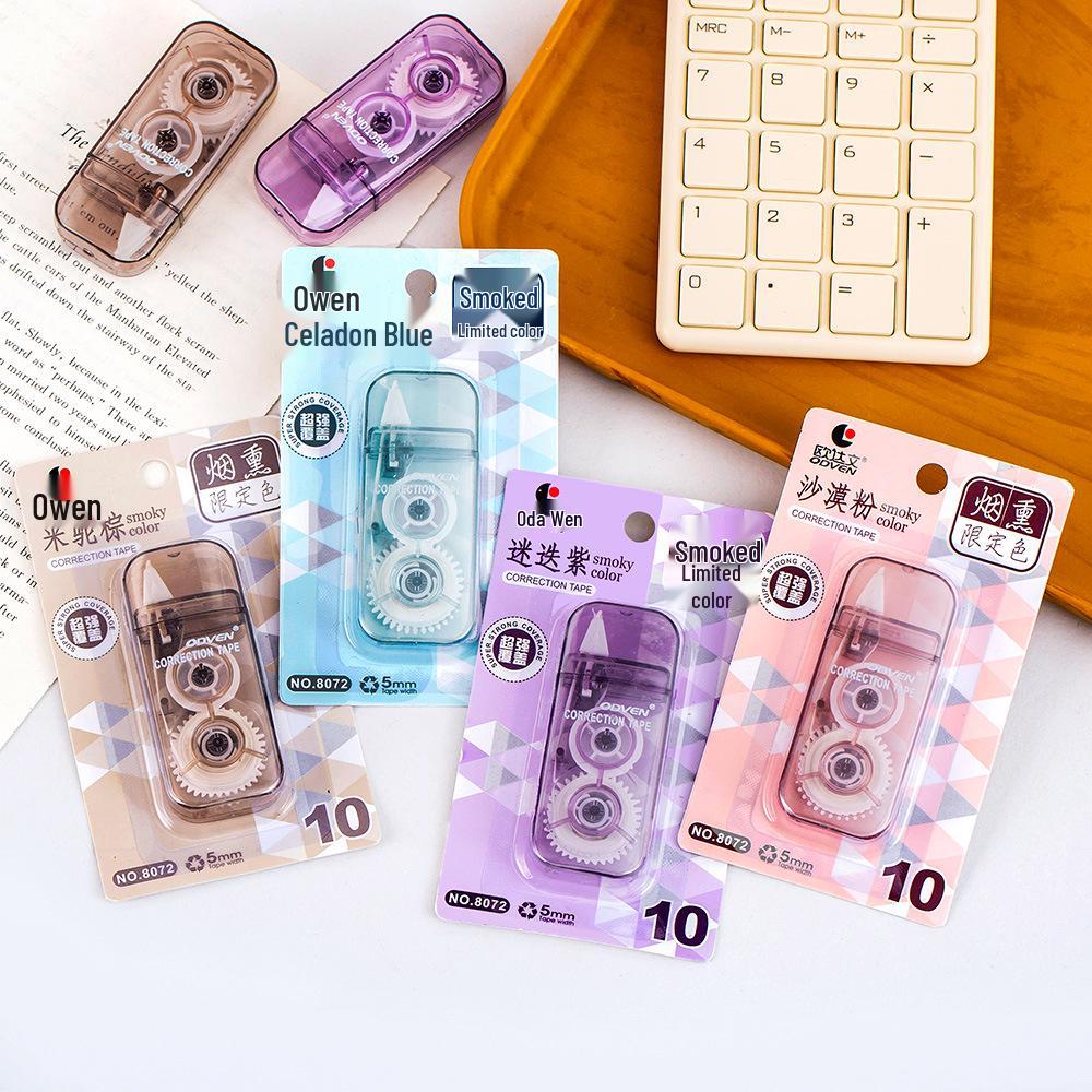 Macaron Smoky Color Correction Tape: Large Capacity, Transparent, High-Value Stationery for Students