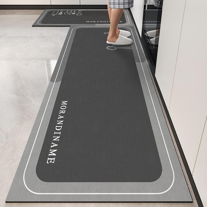 Silica Diatomite Kitchen Mat Non-Slip Water Resistant Oil Proof Floor Rug Bathroom Easy Clean