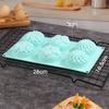 6-Cavity Silicone Flower Shape Cake Molds Fondant Shape Decorating Ice Cube Trays for Homemade Cake Chocolate Cupcake