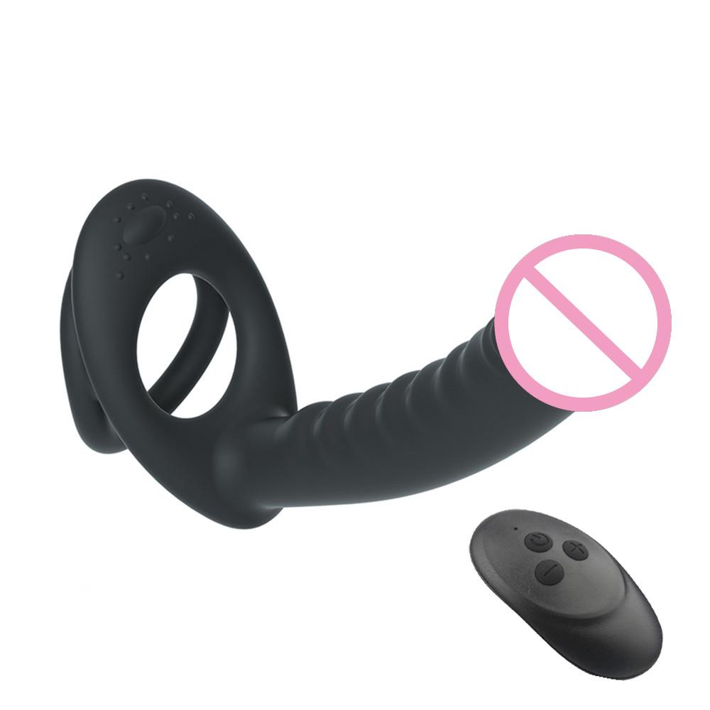 Wibrator z podwójną penetracją Zabawki Seksualne Dla Par Strapon Dildo Wibrator Strap-On Penis Zabawki Seksualne Dla Kobiet Mężczyzn Akcesoria dla Dorosłych