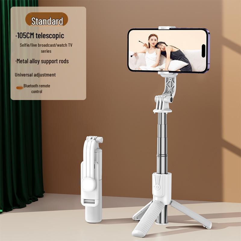 Bluetooth Selfie Stick with Fill Light and Portable Tripod Stand