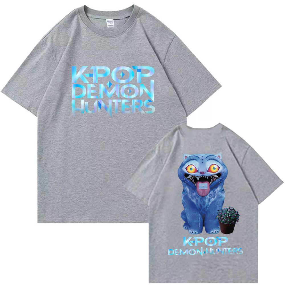 

Летние K-pop Футболки Охотники на демонов Дерпи Тигр 2025 Новый фильм Мужские Женские Повседневные Футболки с коротким рукавом с круглым вырезом Унисекс Y2k Уличная одежда 4XL