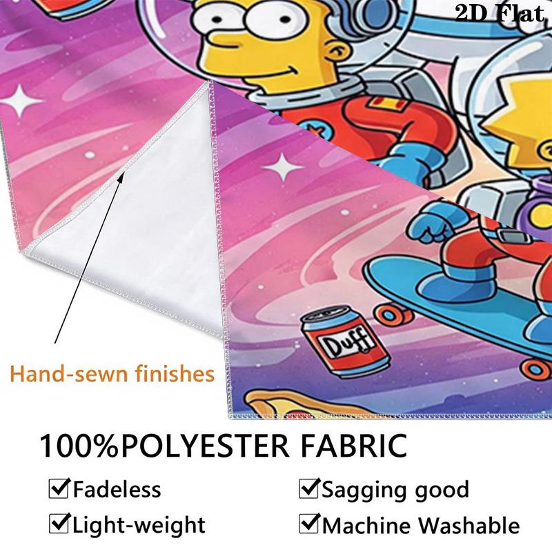 The Simpsons Wall Tapestry Aesthetic Wall Hanging Printed Fabric Blanket Decorative Tapestries for Bedroom Living Room Home Decor