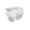 Disposable 2-Compartment Meal Prep Containers