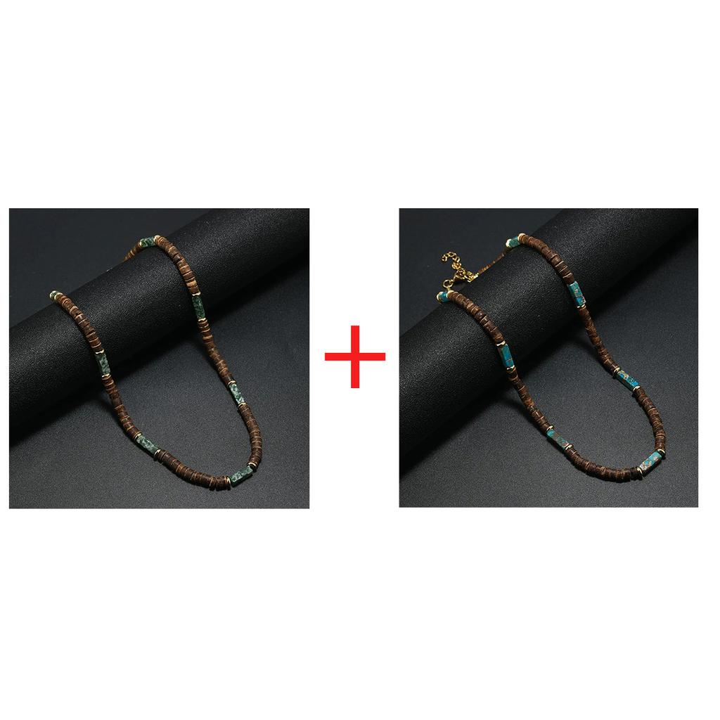 New Bohemian Men's Beaded Necklace Tiger Stone Natural Stone Fashion Trend Design Minimalist Necklace Commemorative Gift