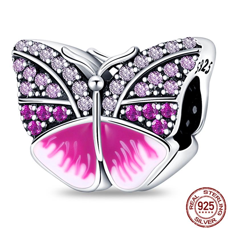 Fit Charms Fororiginal Bracelets 100%Copper Luminous Butterfly Series Beads Diy Jewelry Making For Women Gift