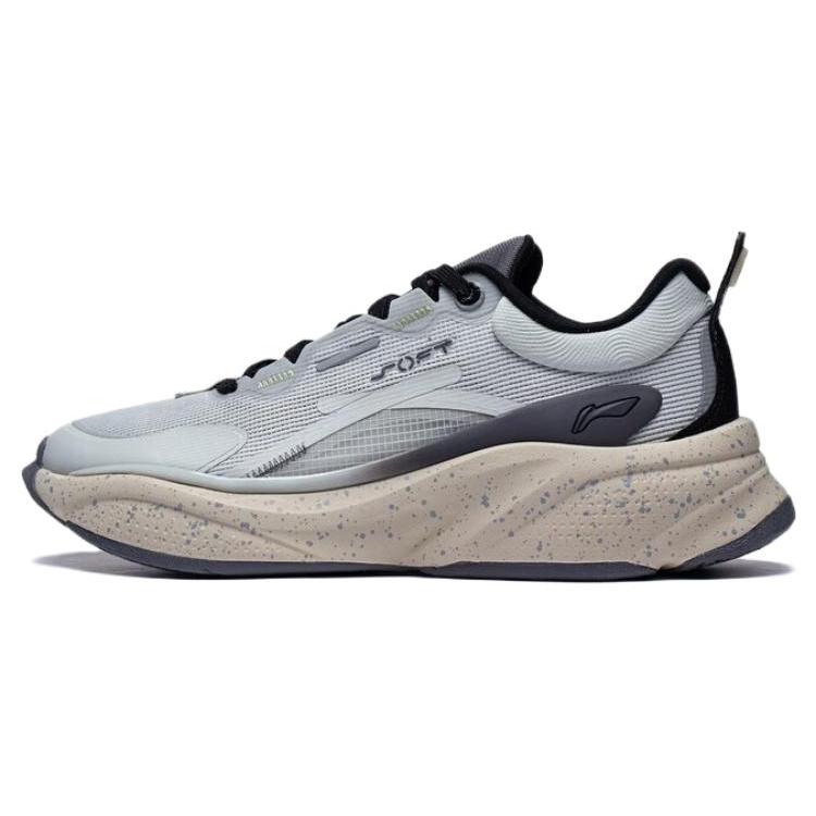 

Li Ning Slip Resistant Abrasion Resistant Low top Casual Shoes Men s Gray Black AGLT051-3 39