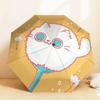 Fluffy Cat Dandelion Umbrella: Cute Design with Automatic Opening & Closing, Lightweight and Durable  019