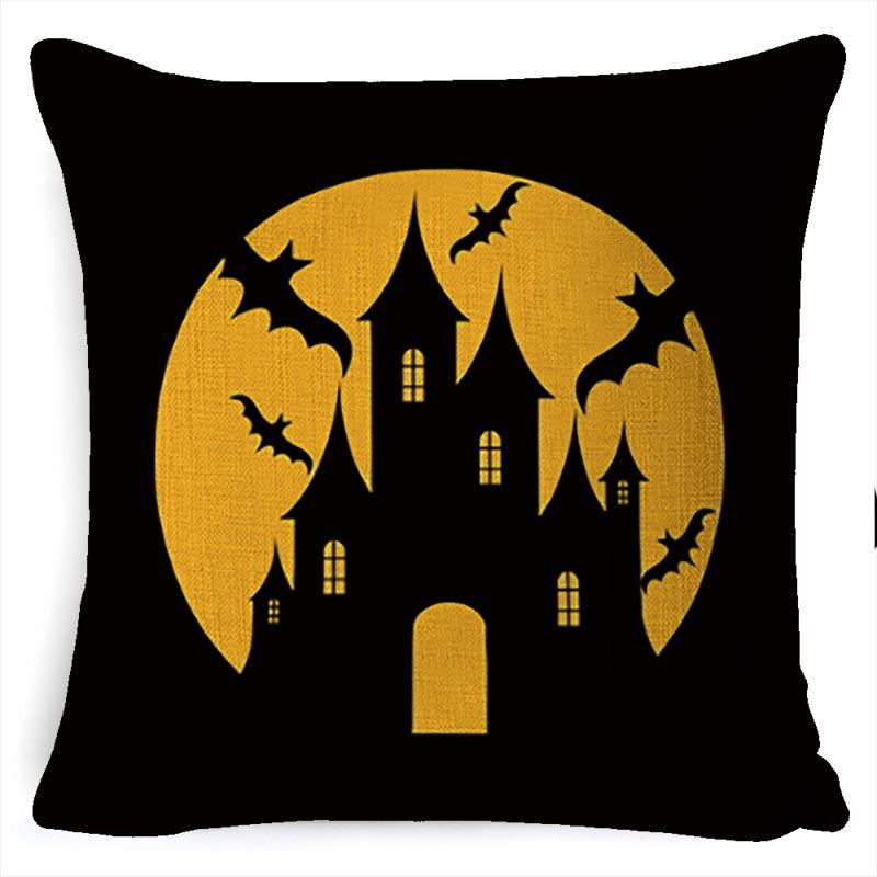 Throw Pillow Halloween Pillow Case Linen Car Cushion Sofa Pillow Case Nordic Style
