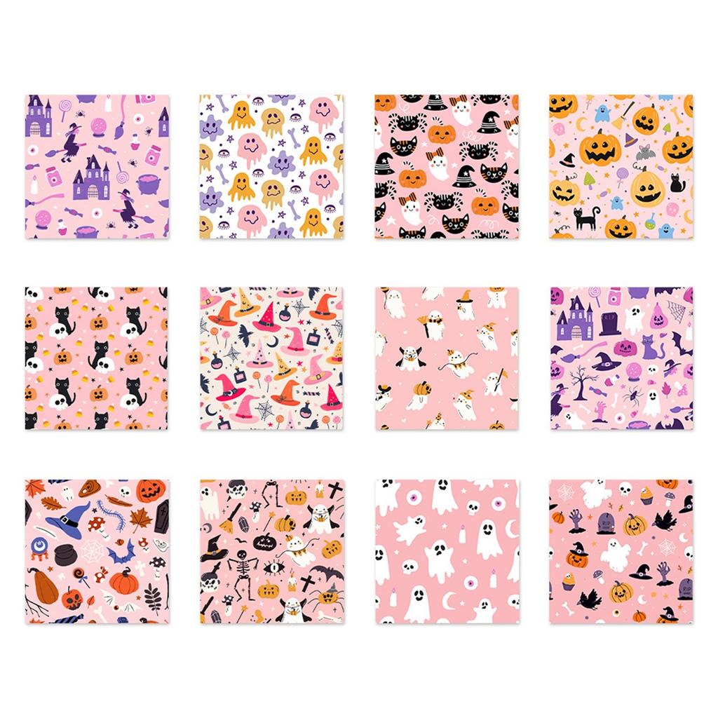 Halloween Decoration Handmade Packaging Double Offset Paper Horror Pumpkin Leaves Party Atmosphere Party Supplies