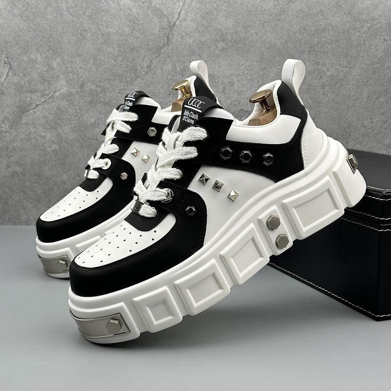 Shoes for Men spot thick-soled heightening casual board shoe  niche design sense fashionable rivet men shoes Zapatos Hombre