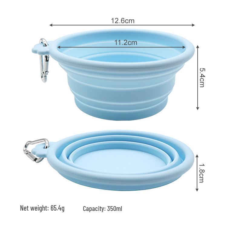 Collapsible Silicone Pet Food & Water Bowl for Cats and Dogs - Portable and Foldable for Outdoor Use