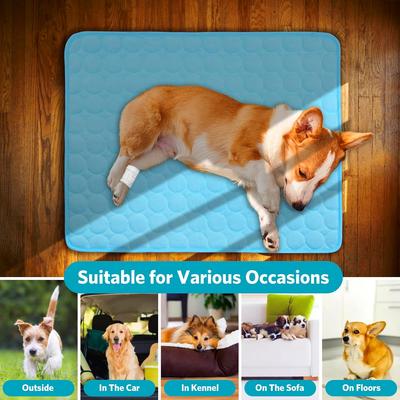Tapis rafraîchissant pour chien Été Animal de compagnie Lit froid Extra large pour chiens petits grands Accessoires pour animaux de compagnie Chat Couverture durable Canapé Chat Coussinet de glace Chat Couverture