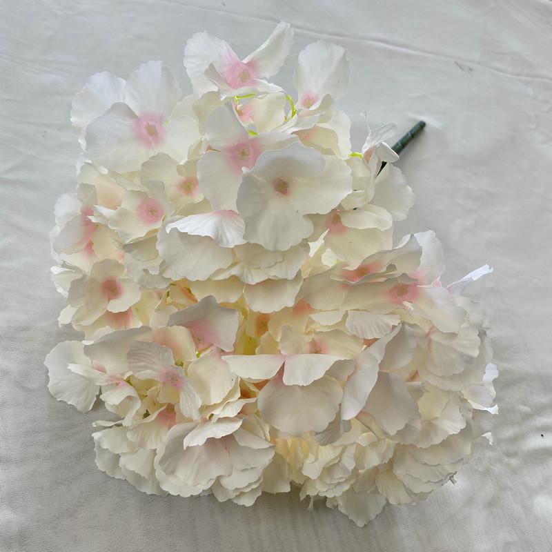 Realistic 5 Head Hydrangea Artificial Silk Flower For Wedding Party Decor Home