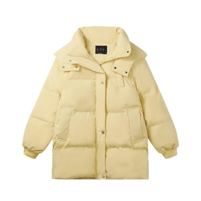 Korean Mid-length Down-padded Jacket for Small Women Winter New Thickened Bread Coat Cotton-padded Jacket