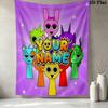 Alien Parade Custom Name Wall Tapestry Aesthetic Wall Hanging Printed Fabric Blanket Decorative Tapestries For Bedroom Room Home Decor