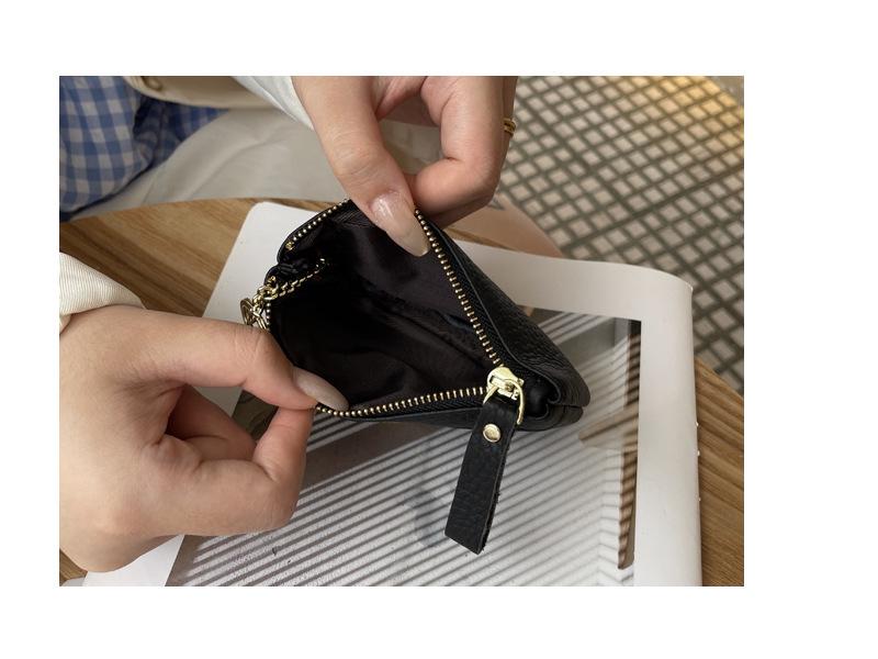 2025 Women's Genuine Leather Small Coin Purse & Lipstick Key Clutch