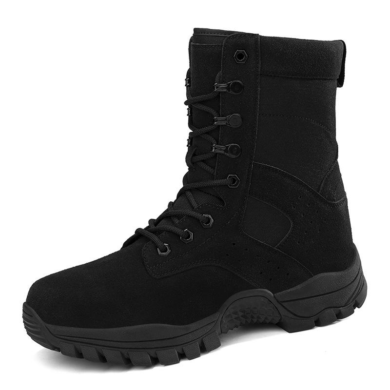 2025 Men's Tactical Combat Boots: Wear-Resistant Military & Hiking Footwear for Desert, Mountaineering, and Special Forces Training.