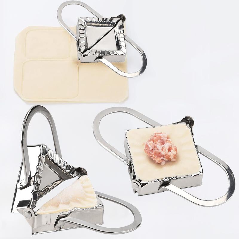 Edelstahl Teigtaschenformer, Quadratische Ravioli-Ausstecher, Teigformwerkzeuge Edelstahl Gebäckformen