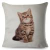Cute Cat Pillowcase Decor Lovely Pet Animal Print Cojines Cushion Cover Polyester Pillow Case for Home Sofa Children Room 45x45